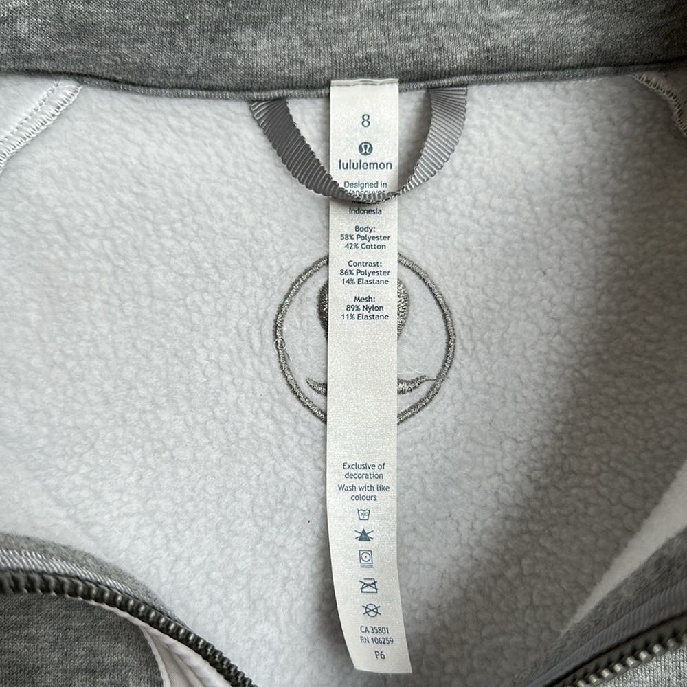 Lululemon Full Zip Jacket 8 Gray - Picture 4 of 14